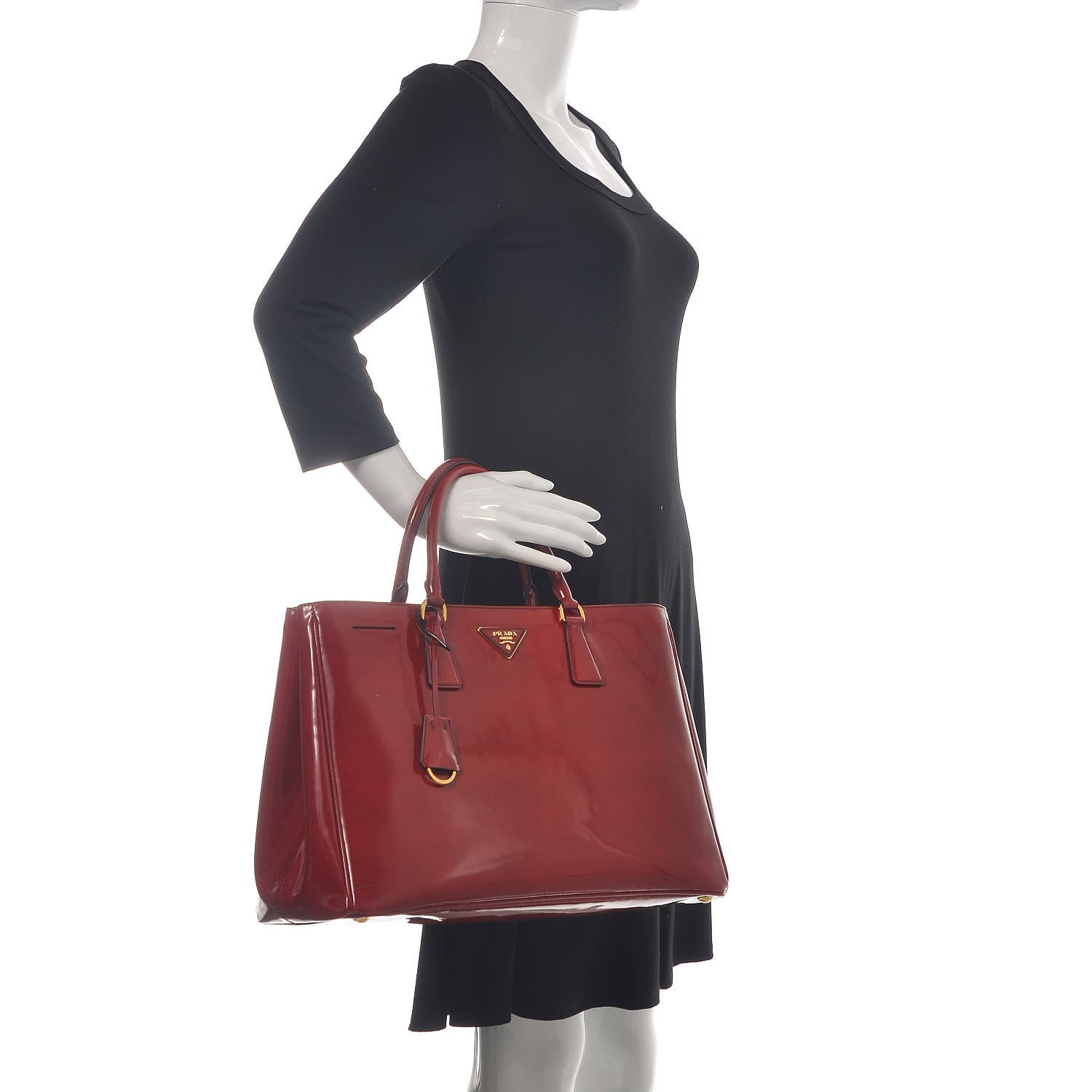 Prada Spazzolato Large Tote Scarlatto Fume 3 of 18