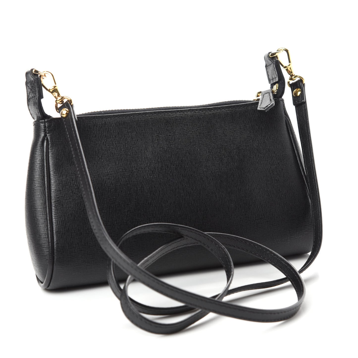 Vitello Elite Mini Pouch Crossbody Black