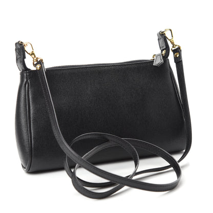 Fendi Vitello Elite Mini Pouch Crossbody Black 3 of 12