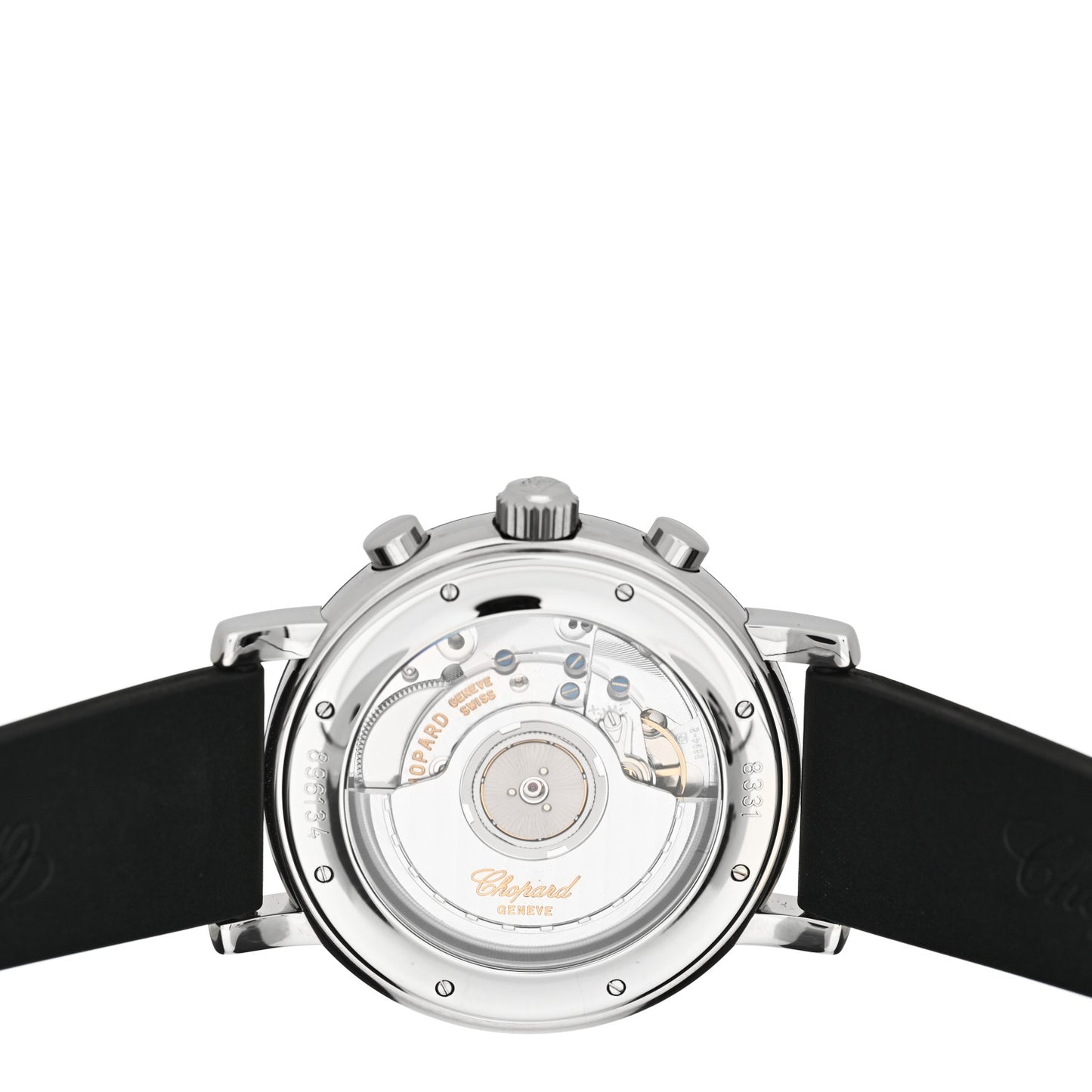 Stainless Steel Rubber 39mm Mille Miglia Chronograph Automatic Watch Silver