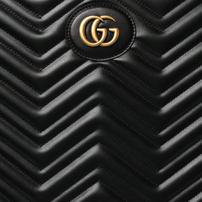 Gucci Calfskin Matelasse GG Marmont Small Trolley Black 7 of 10