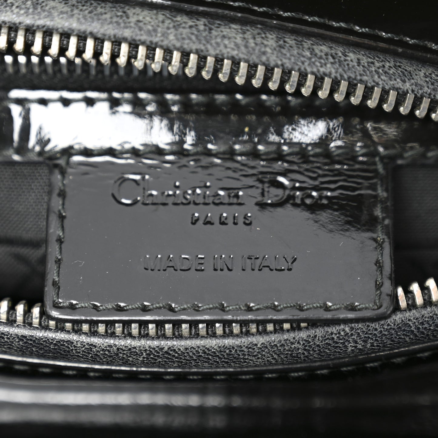 Patent Cannage Medium Lady Dior Black