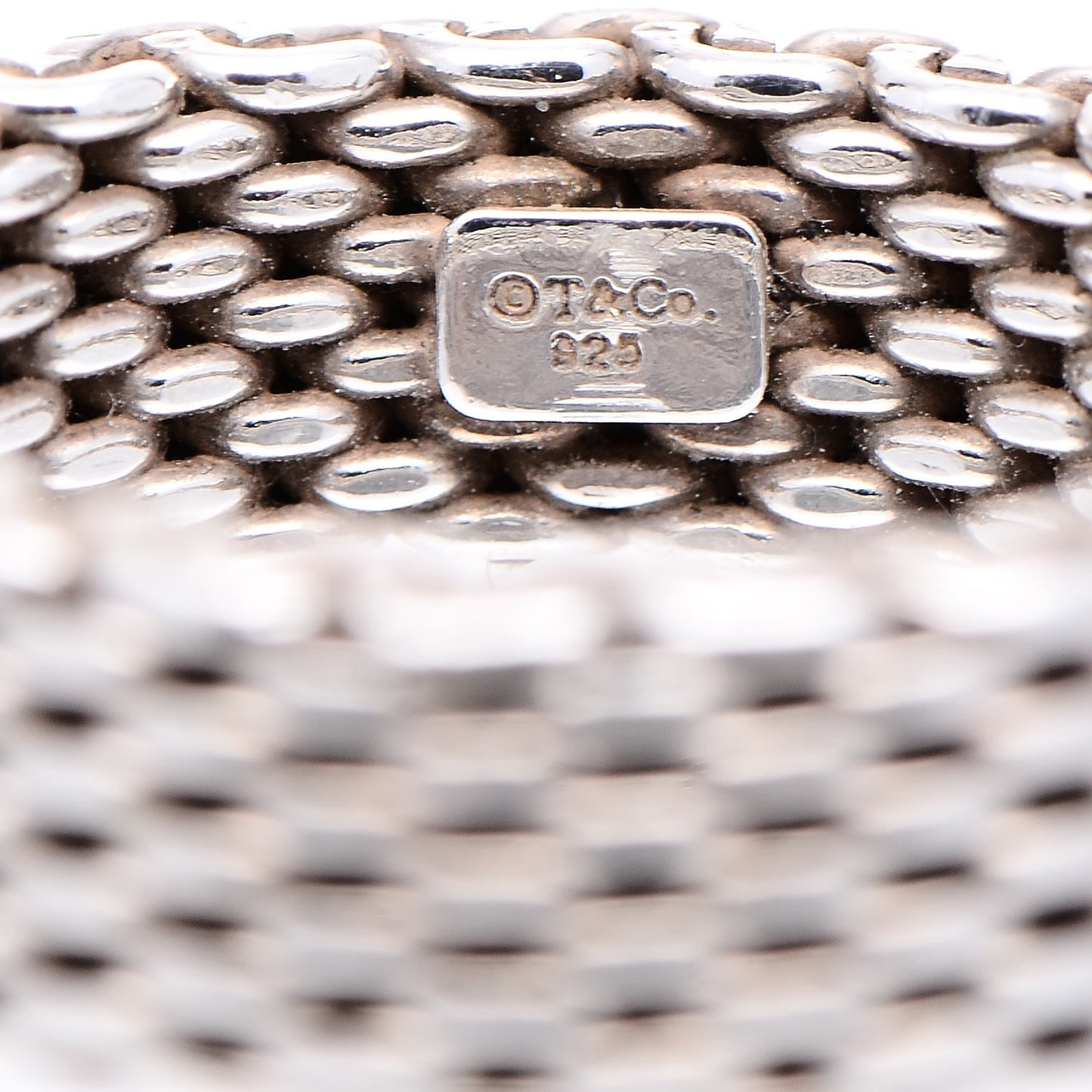 Sterling Silver Mesh Somerset Ring 58 8.25