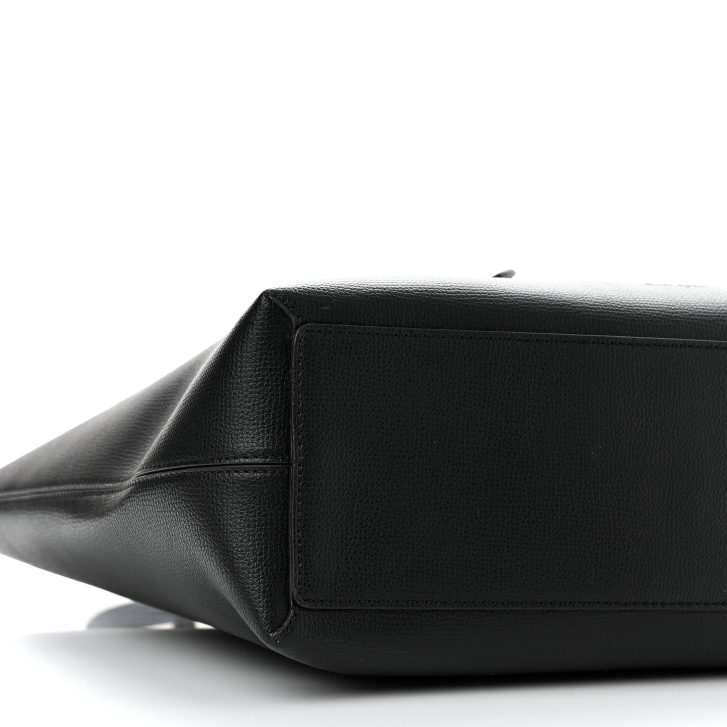 Grainy Calfskin Haymarket Colours Check Medium Zip Tote Black
