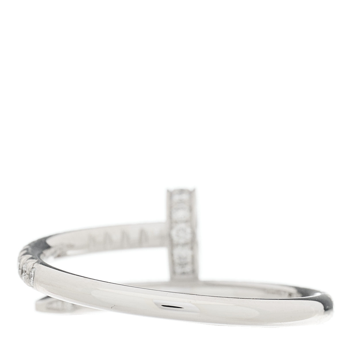Cartier 18K White Gold Diamond Juste Un Clou Paved Ring 50 5.25 3 of 6