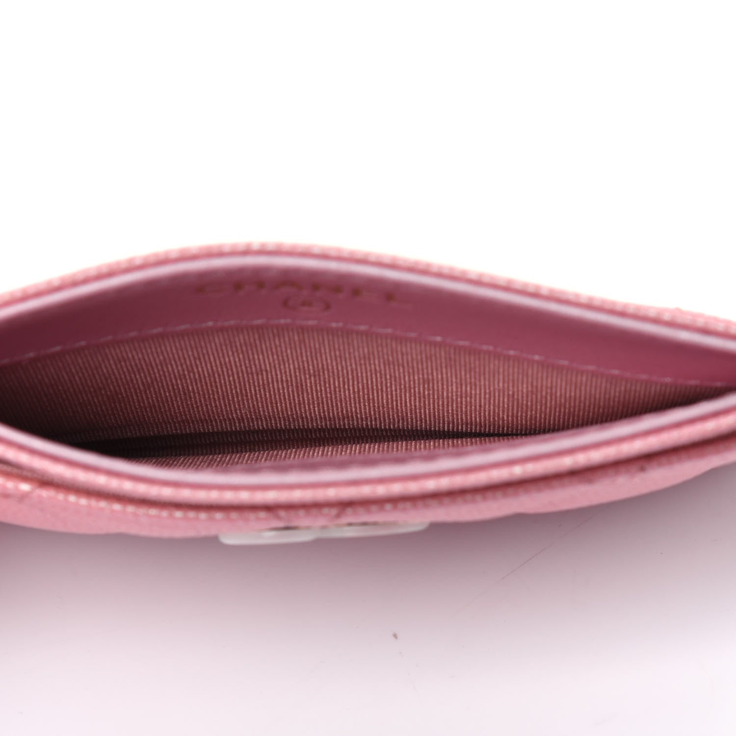 Chanel Iridescent Caviar Quilted Card Holder Rose Pink 5 of 14