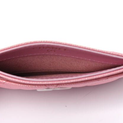 Chanel Iridescent Caviar Quilted Card Holder Rose Pink 5 of 14