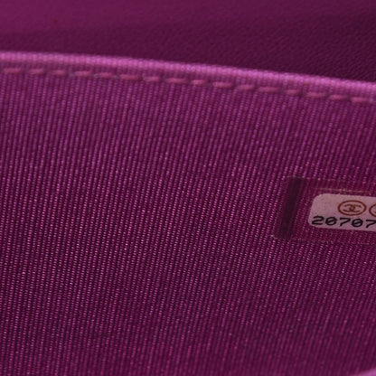 Chanel Lambskin Quilted Small Boy Zip Around Wallet Fuschia 8 of 12