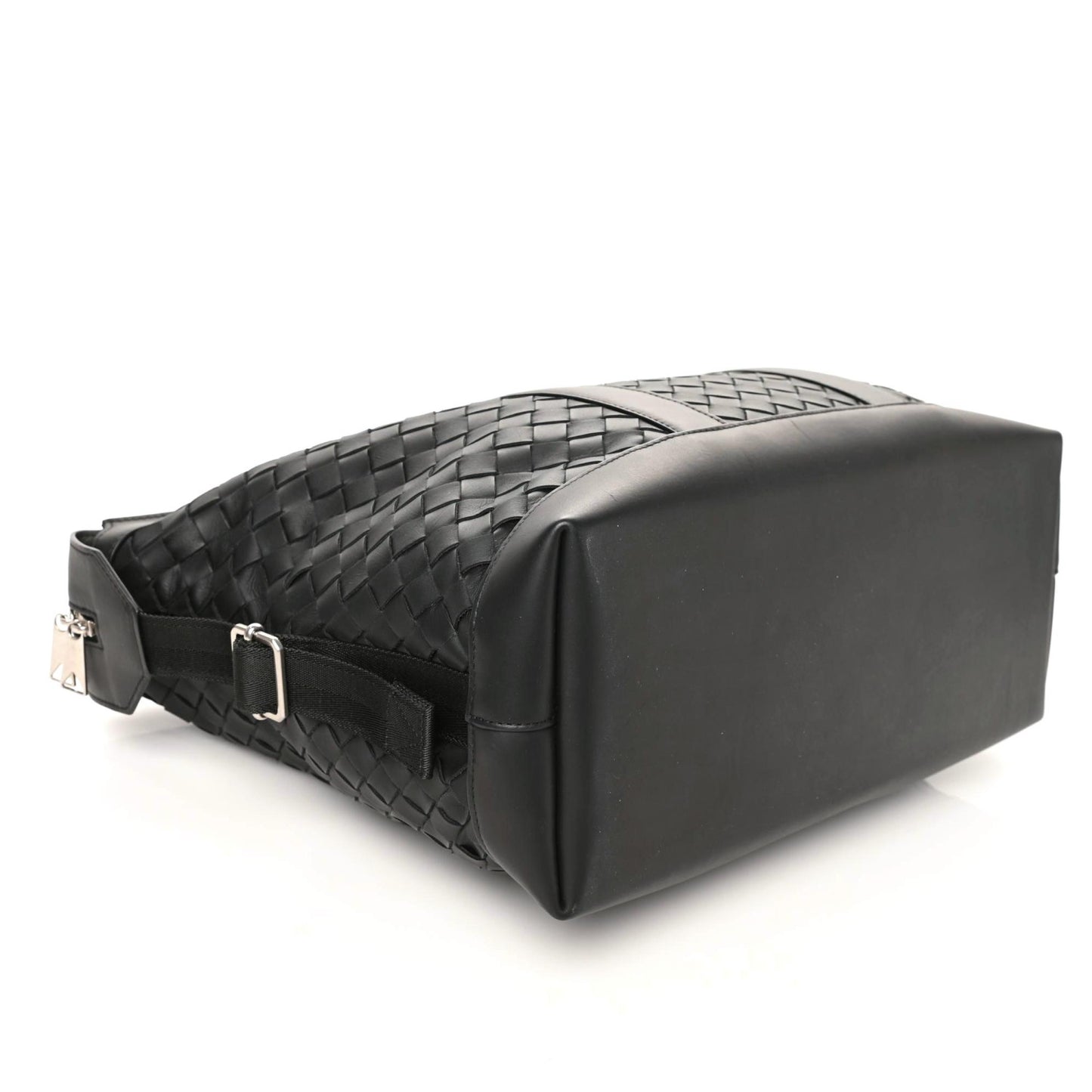 Calfskin Intrecciato Zipped Tote Black