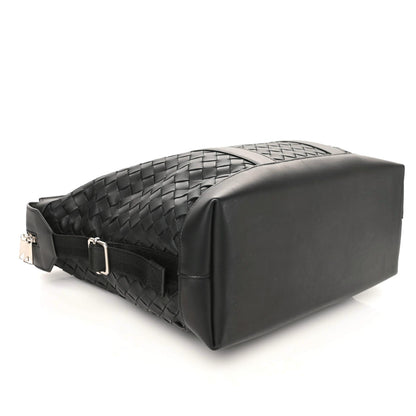 Bottega Veneta Calfskin Intrecciato Zipped Tote Black 6 of 10