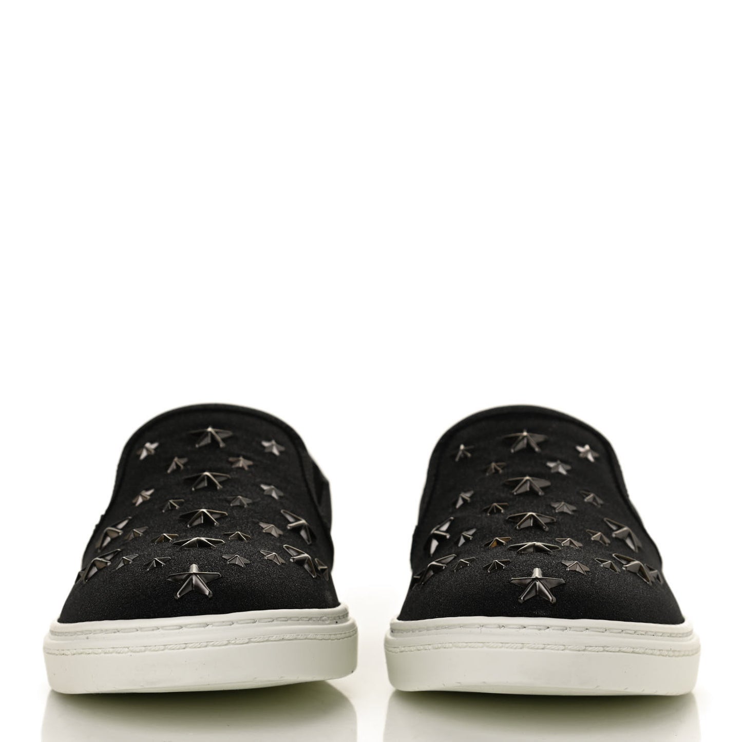 Fine Glitter Suede Calfskin Mens Grove Sneakers 40.5 Black