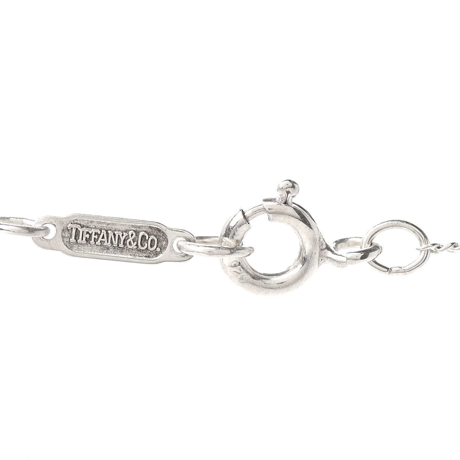Tiffany Sterling Silver Small Ribbon Pendant Necklace 4 of 7