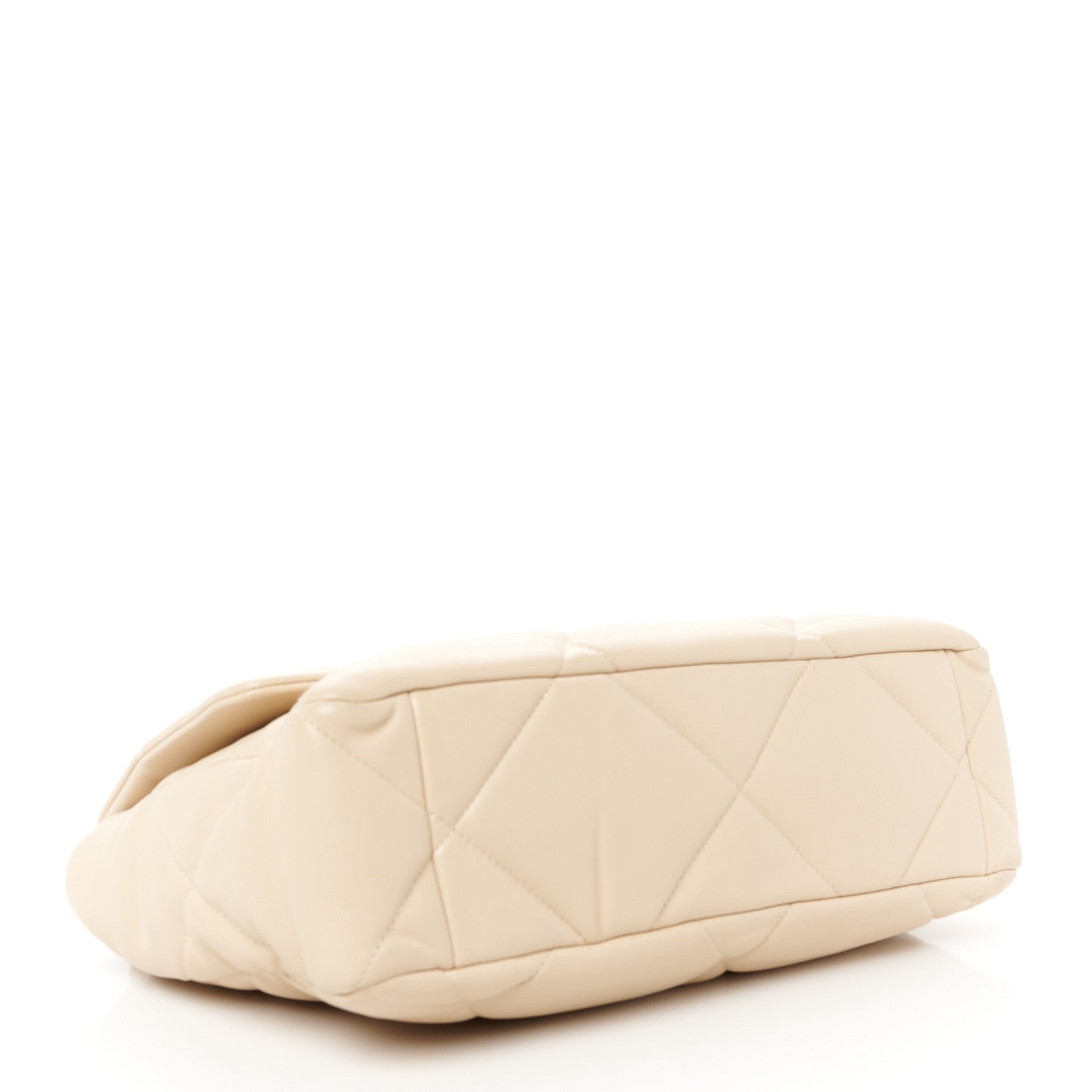 Chanel Lambskin Quilted Large Chanel 19 Flap Light Beige 4 of 10