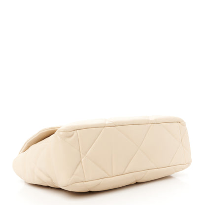 Chanel Lambskin Quilted Large Chanel 19 Flap Light Beige 4 of 10