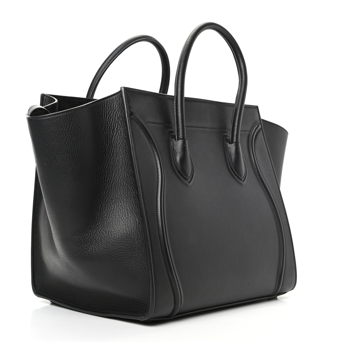 Supple Calfskin Medium Phantom Luggage Black