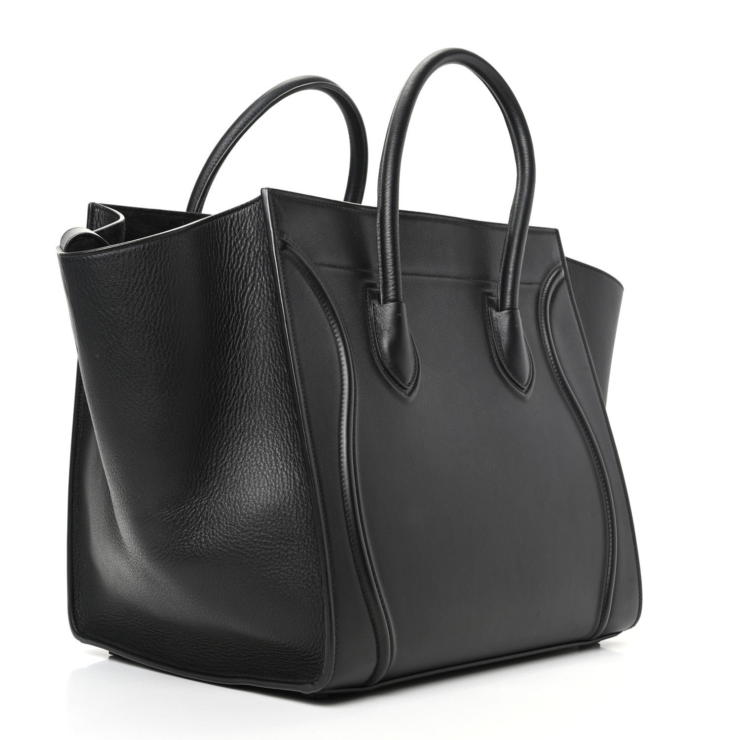 Celine Supple Calfskin Medium Phantom Luggage Black 3 of 8