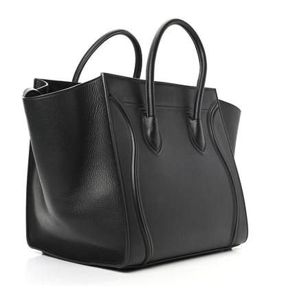 Celine Supple Calfskin Medium Phantom Luggage Black 3 of 8
