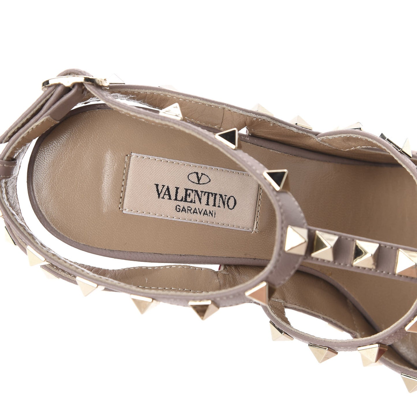 Patent Rockstud Ankle Strap 100mm Pumps 37 Rosso Valentino Poudre