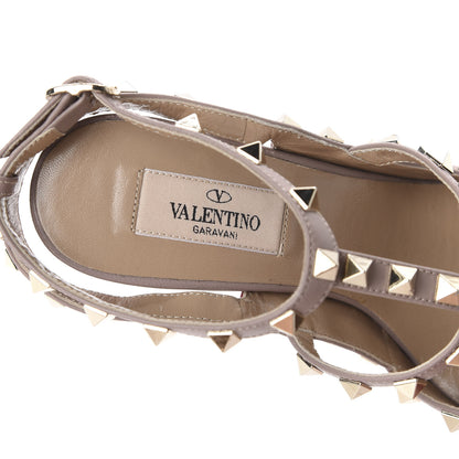 Valentino Garavani Patent Rockstud Ankle Strap 100mm Pumps 37 Rosso Valentino Poudre 7 of 9