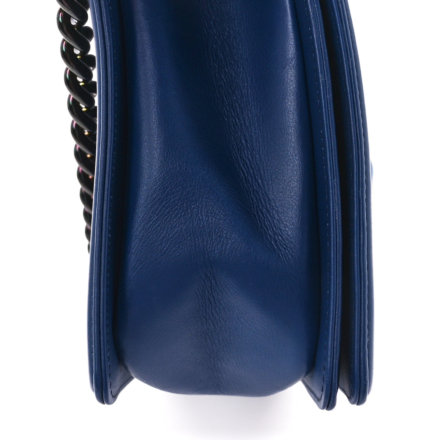 Calfskin Quilted New Medium Boy Flap Blue