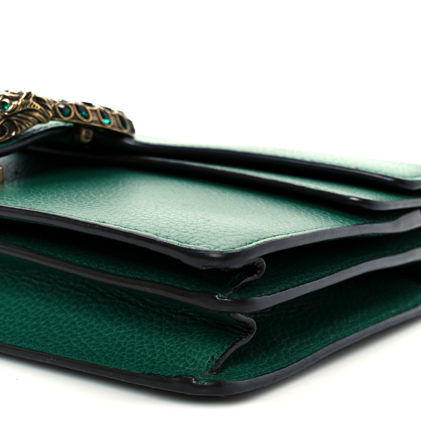 Pebbled Calfskin Small Dionysus Shoulder Bag Emerald