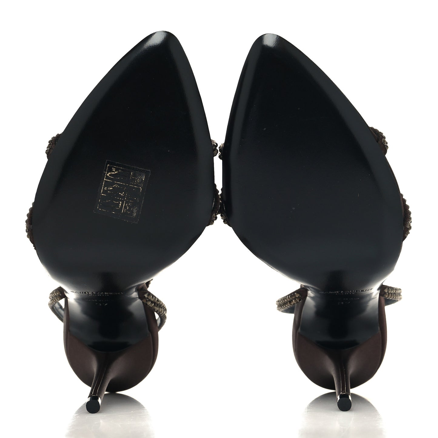 Satin Crystal Ava 105 Sandals 37 Amaranth