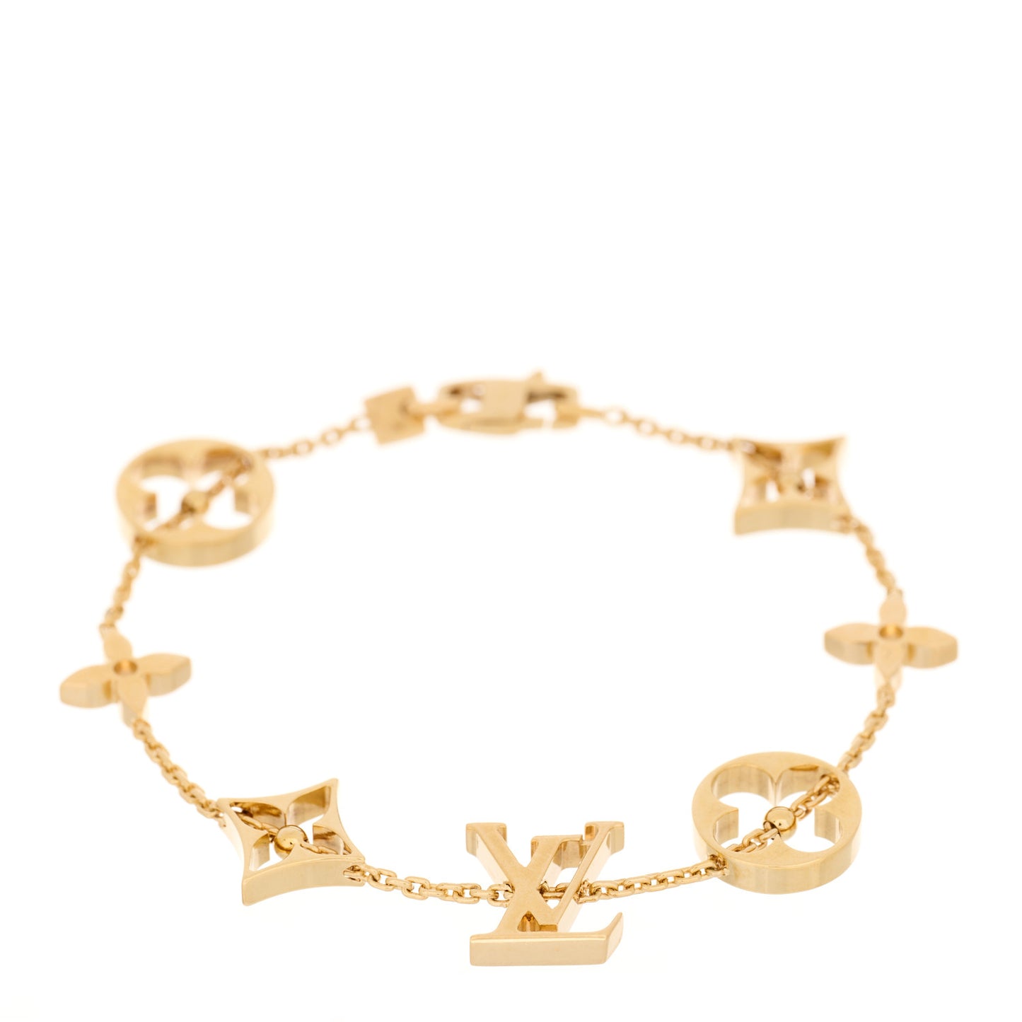 18K Yellow Gold Idylle Blossom Monogram Bracelet