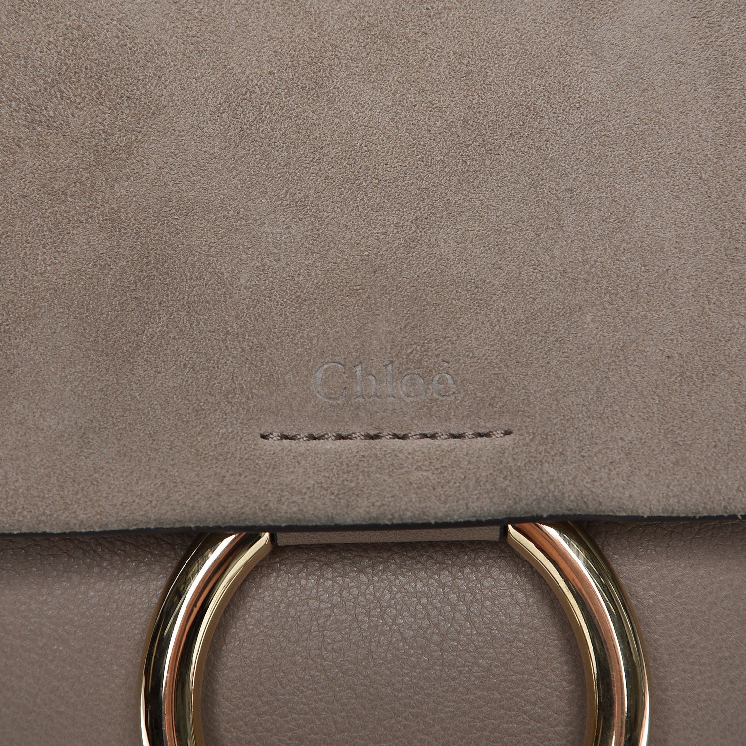 Chloe Suede Calfskin Small Faye Backpack Motty Grey 10 of 10