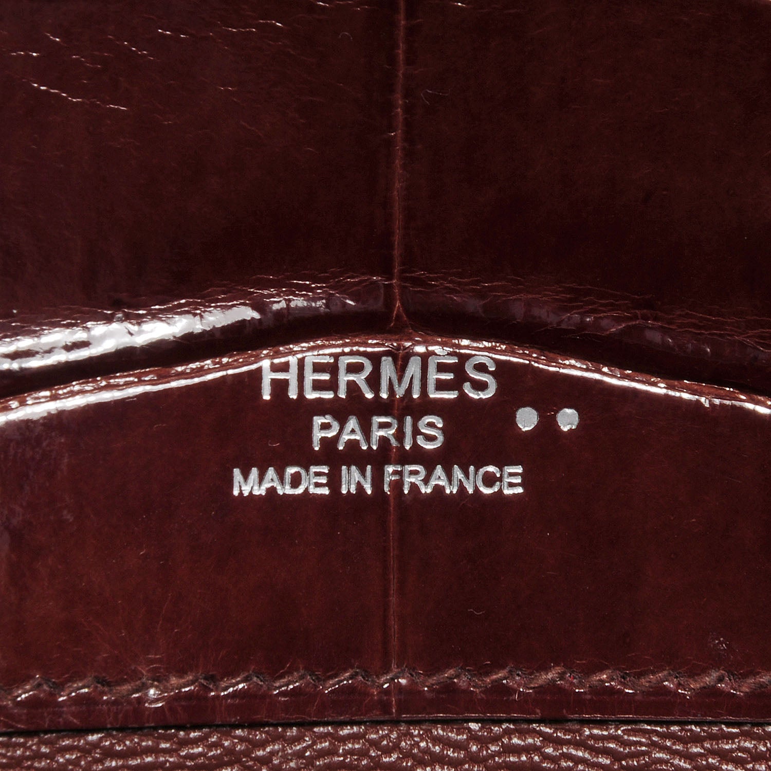 Hermes Shiny Niloticus Crocodile Kelly Cut Pochette Terre 8 of 9