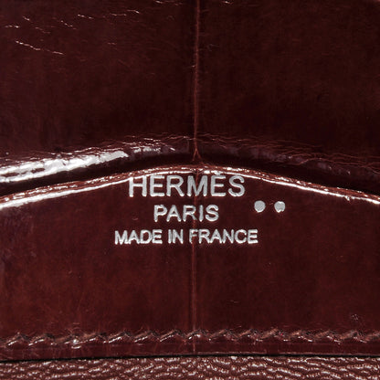Hermes Shiny Niloticus Crocodile Kelly Cut Pochette Terre 8 of 9