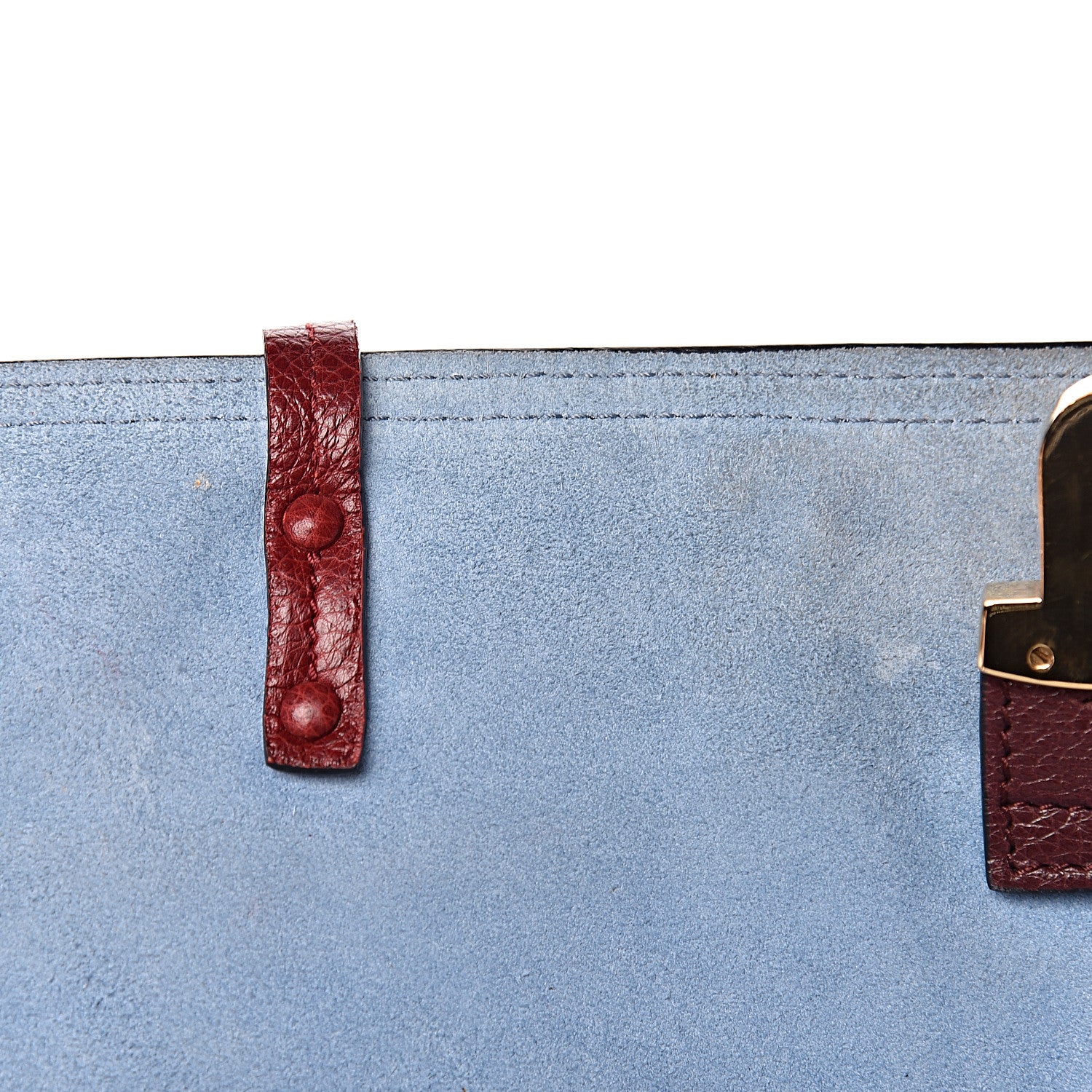 Prada Glace Calfskin Suede Patchwork Etiquette Shoulder Bag Rubino Loto 9 of 16