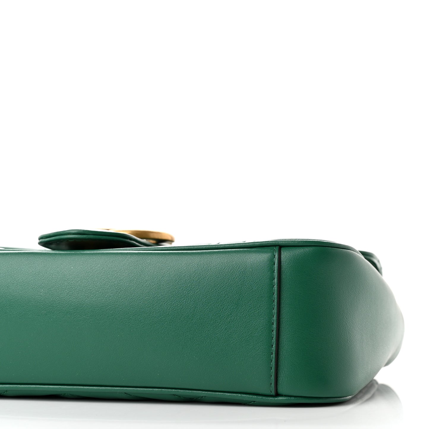 Calfskin Matelasse Small GG Marmont Shoulder Bag Emerald Green