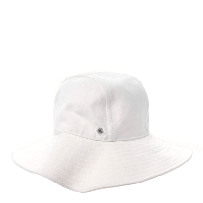 Hermes Stonewashed Linen Colette Hat 57 Warm White 1 of 6