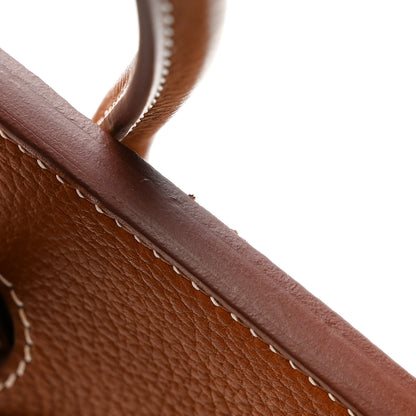 Hermes Natural Barenia Faubourg Birkin 25 Fauve 12 of 12