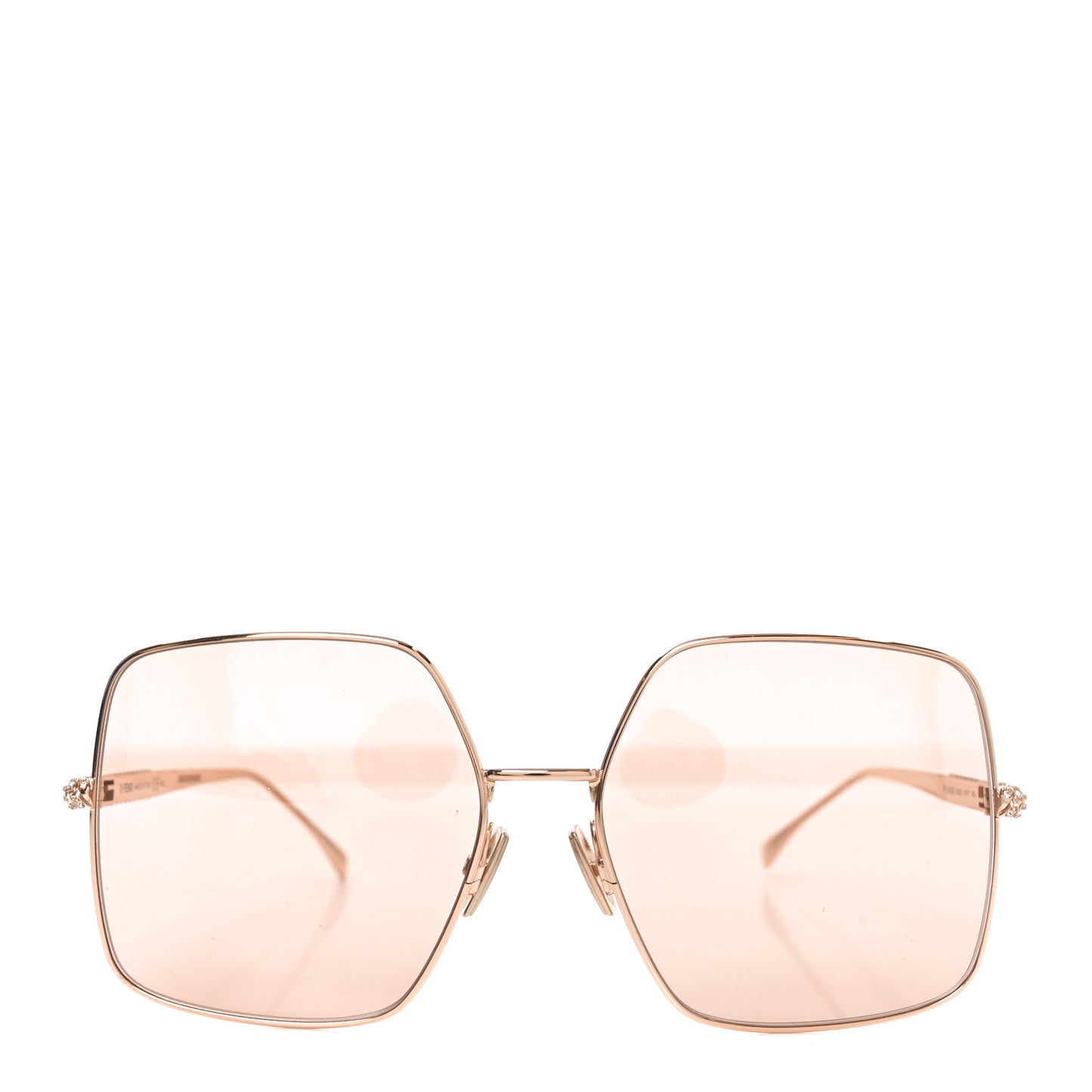 Metal Crystal Square Sunglasses FF 0439/S Rose Gold