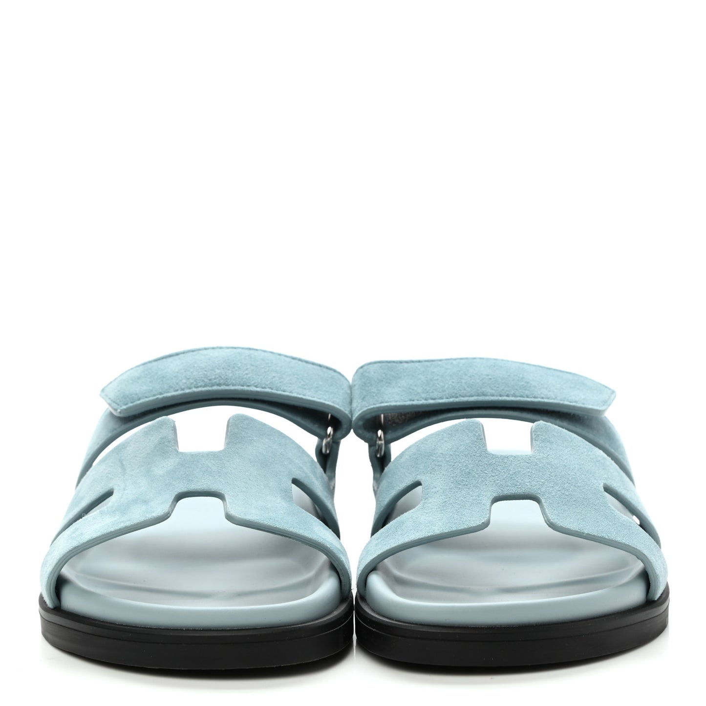 Suede Goatskin Womens Chypre Sandals 37 Vert d'eau