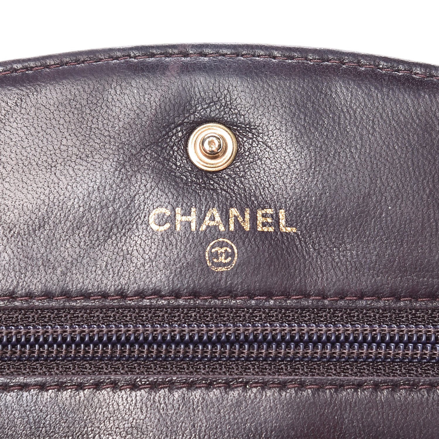Chanel Caviar Timeless CC Wallet On Chain WOC Dark Brown 7 of 16