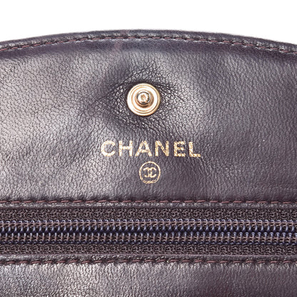 Chanel Caviar Timeless CC Wallet On Chain WOC Dark Brown 7 of 16