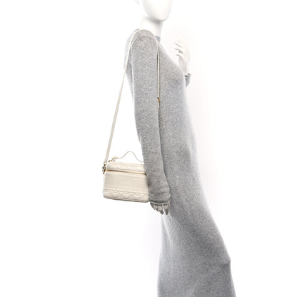 Christian Dior Lambskin Cannage DiorAmour Small Diortravel Vanity Case Latte 2 of 9