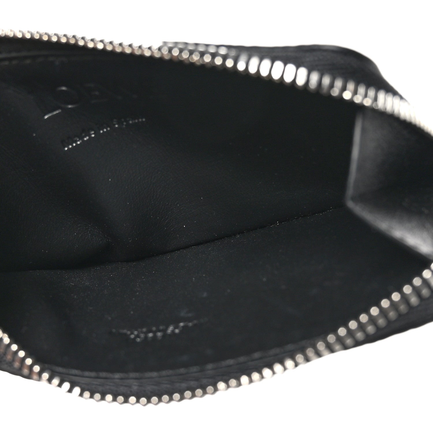 Loewe Soft Grained Calfskin Coin Card Holder Black 6 of 9