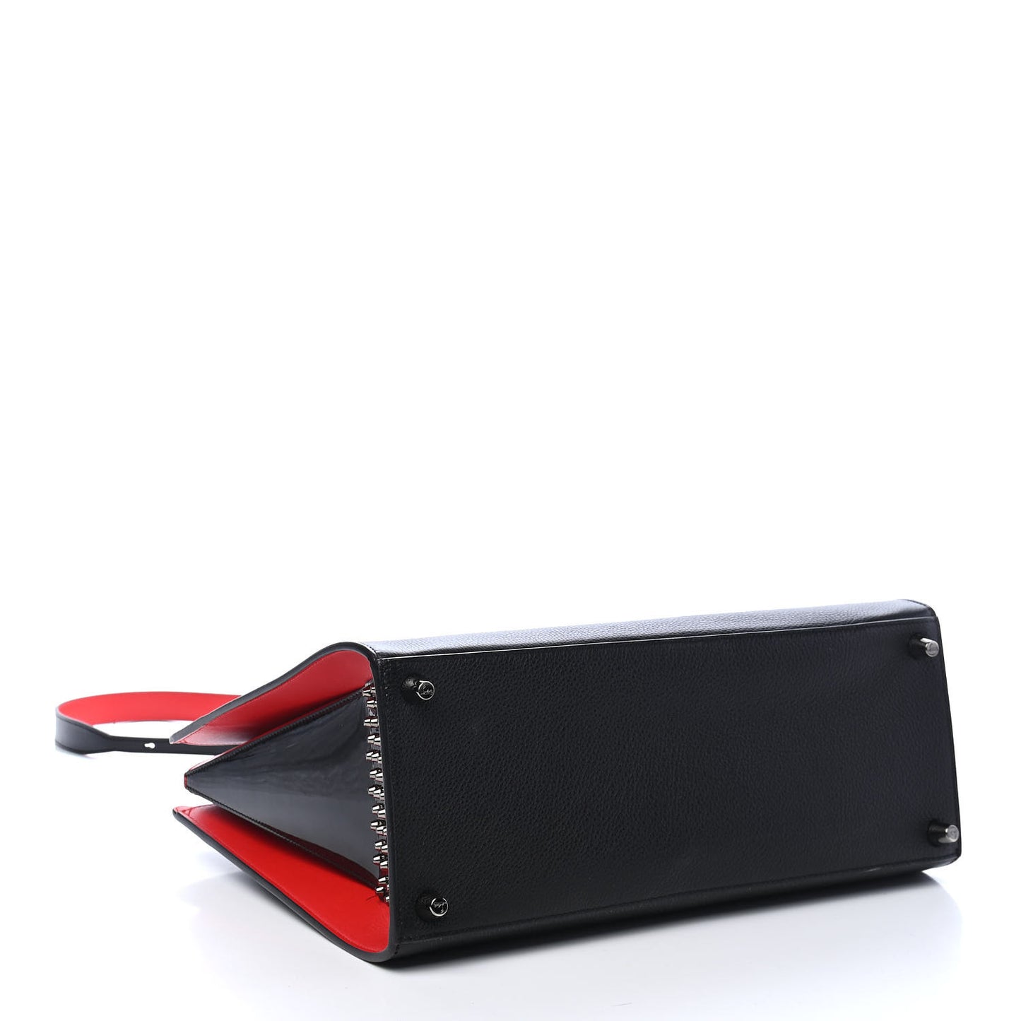 Calfskin Patent Studded Large Paloma Black