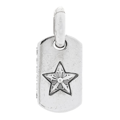 Chrome Hearts Sterling Silver Diamond Tiny Star Dog Tag Pave Charm 3 of 6