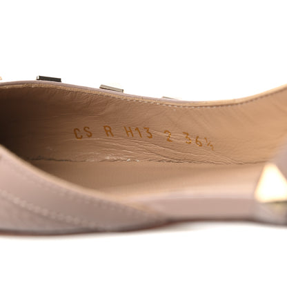 Valentino Garavani Pebbled Calfskin Rockstud Slingback Flats 36.5 Poudre 6 of 12