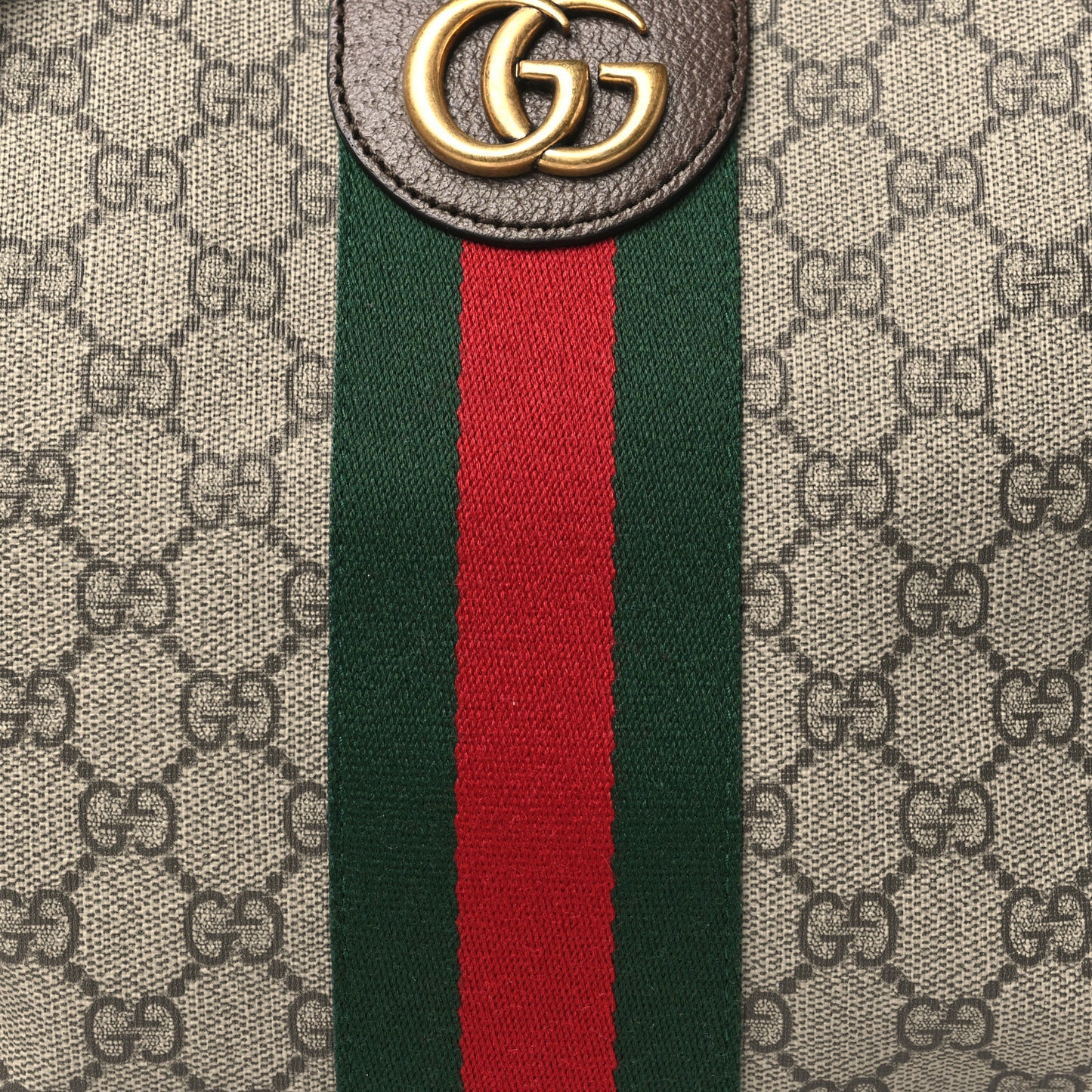 GG Supreme Monogram Web Small Ophidia Half Moon Hobo Brown