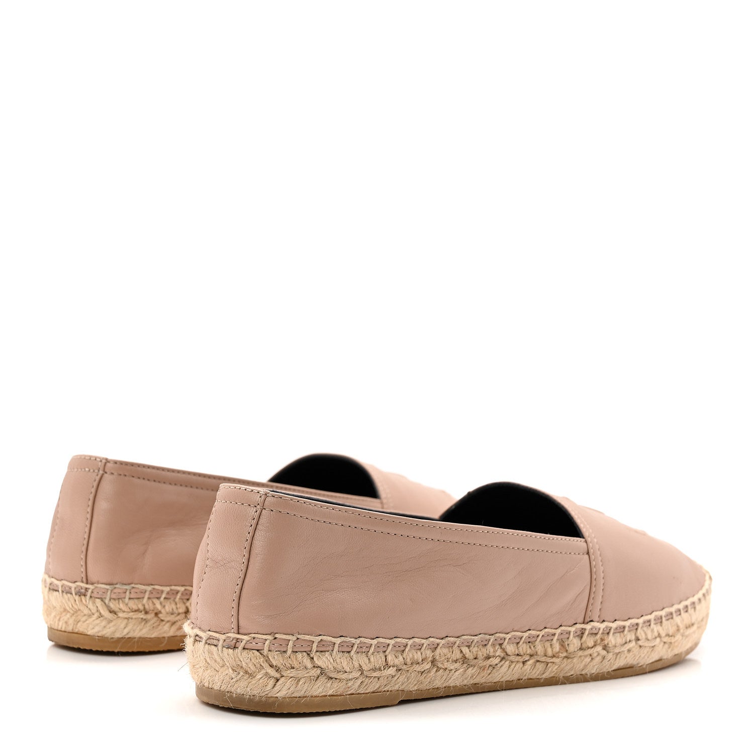 Saint Laurent Nappa Monogram Espadrilles 37 Nude 4 of 10