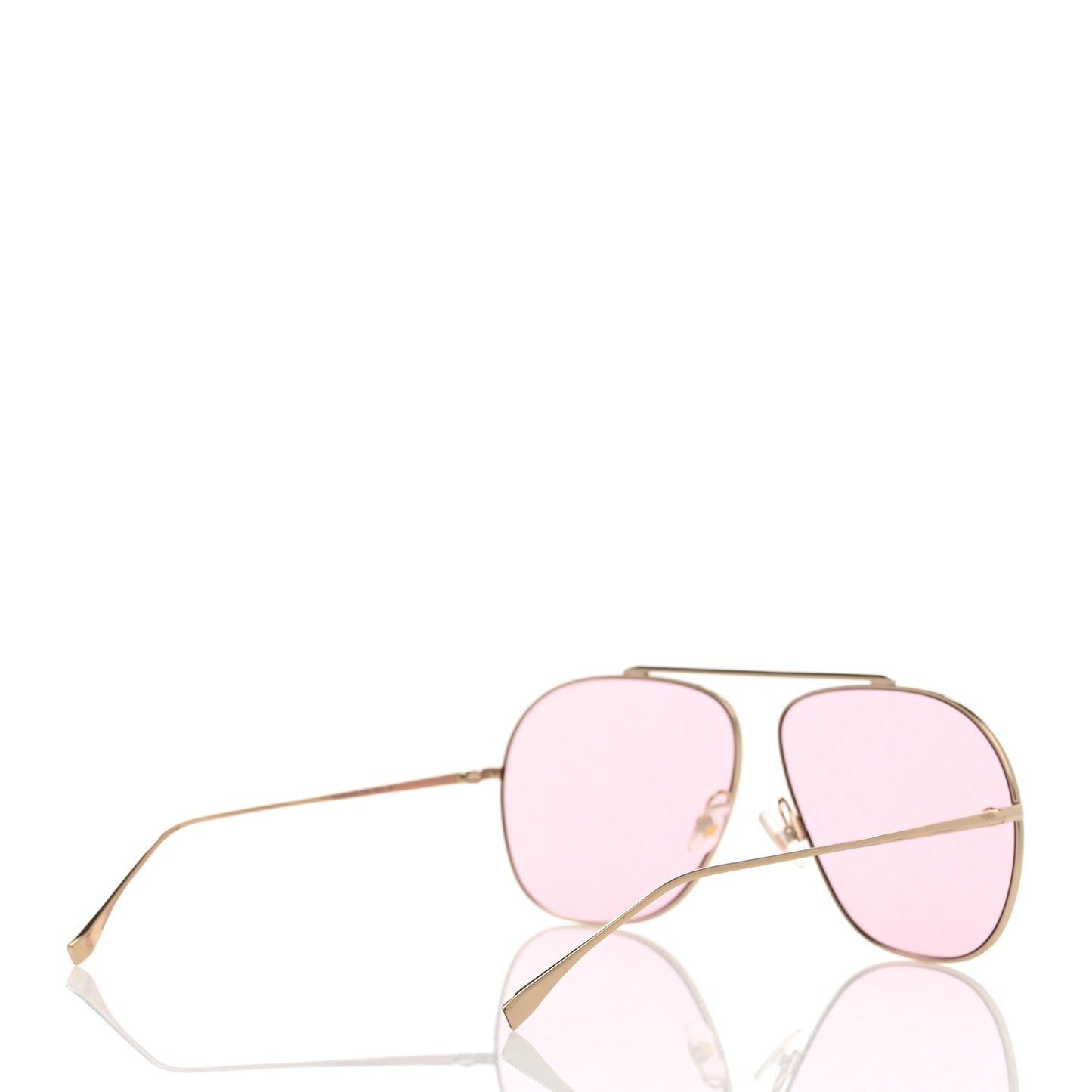 Metal FF Family Aviator Sunglasses FF0407 Pink
