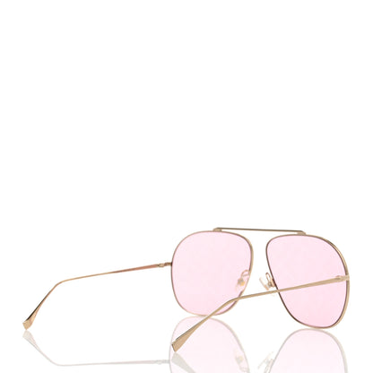 Fendi Metal FF Family Aviator Sunglasses FF0407 Pink 4 of 8