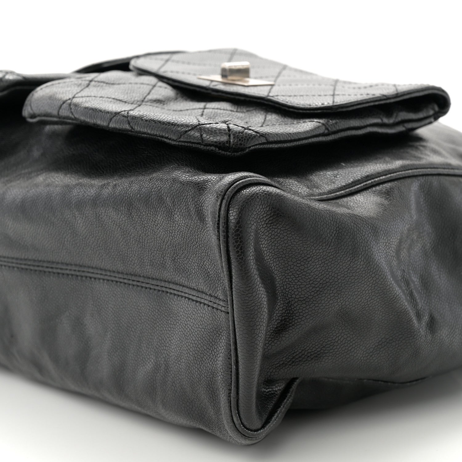 Chanel Glazed Caviar Large Pocket In The City Tote Black 10 of 11