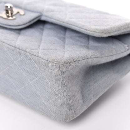 Chanel Jersey Quilted Small Double Flap Blue 12 of 20