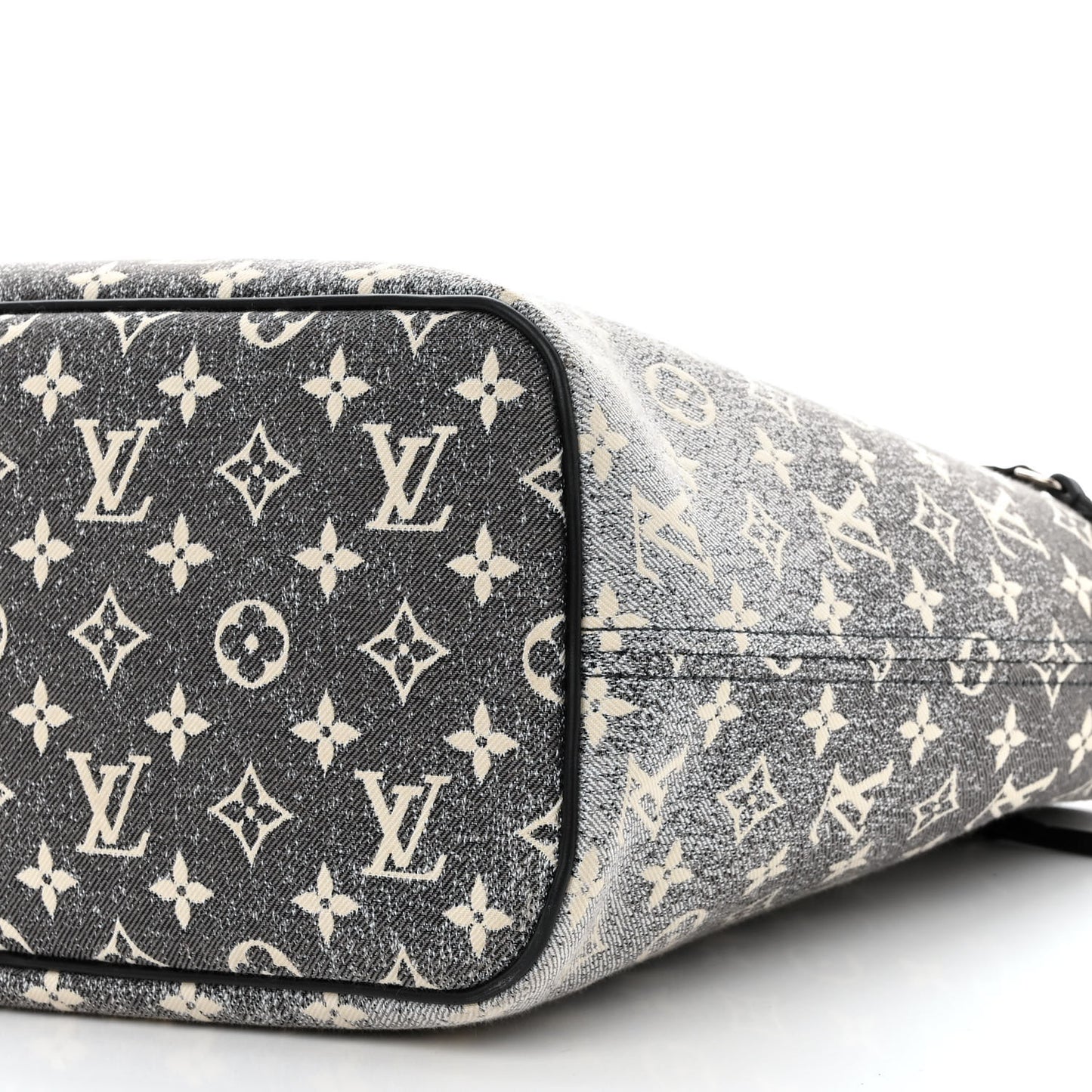Denim Monogram Jacquard Neverfull MM Grey